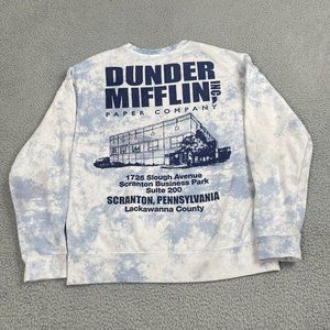 The Office Adult Dunder‎ Mifflin Logo Pullover Casual Sweatshirt Small Men Gray